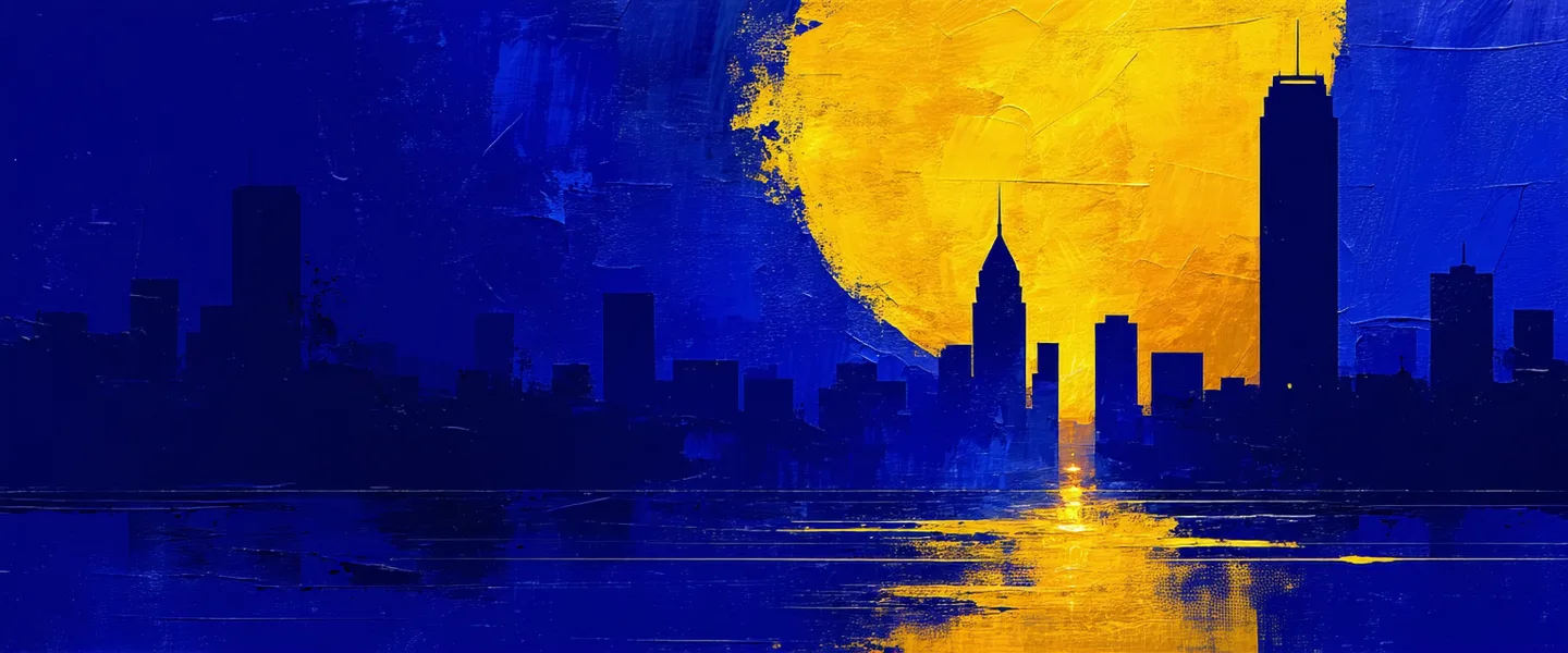 Abstract editorial illustration representing Revlance founding vision in Atlanta
