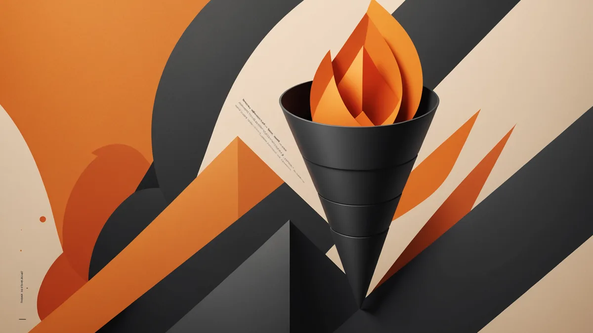 Abstract conversion funnel optimization concept for DTC brands