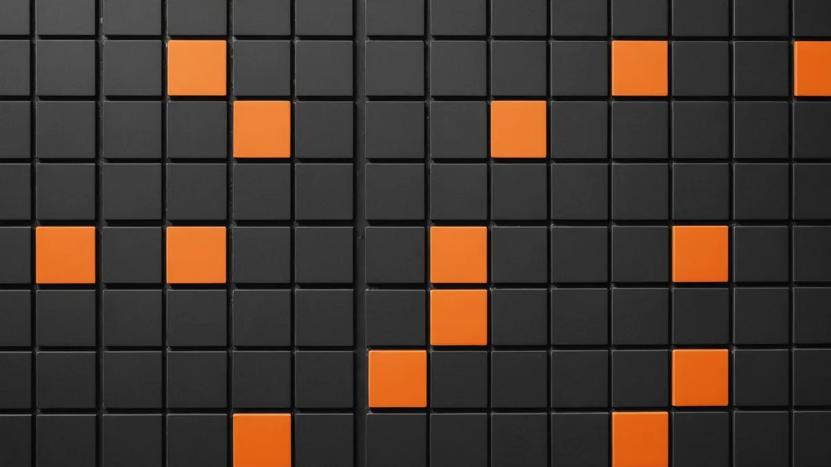 Abstract visualization of a product grid with uniform, undifferentiated tiles